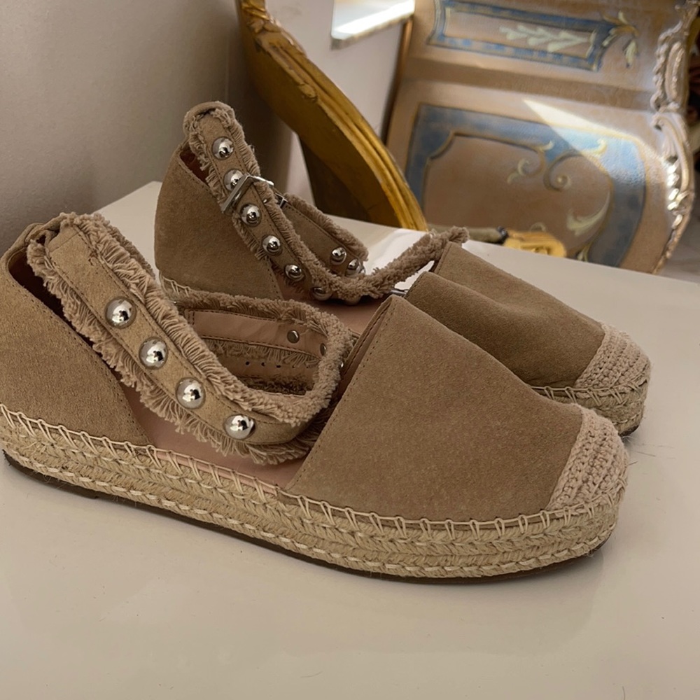 Schutz Eapadrilles with ankle wrap around